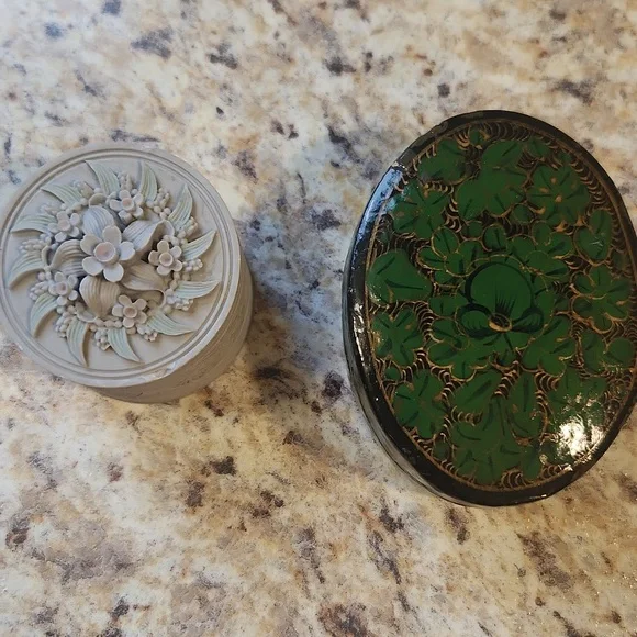 Vintage Trinket Boxes, Compacts, Credit Card Holders Set Of 10 Damaged - Picture 4 of 11